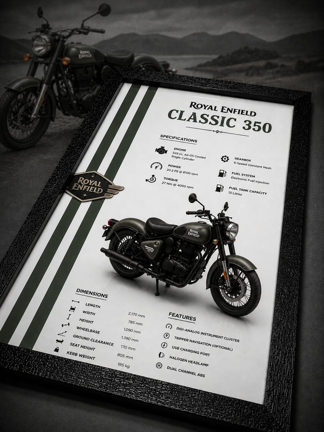Royal Enfield 350 3D Bike Frame