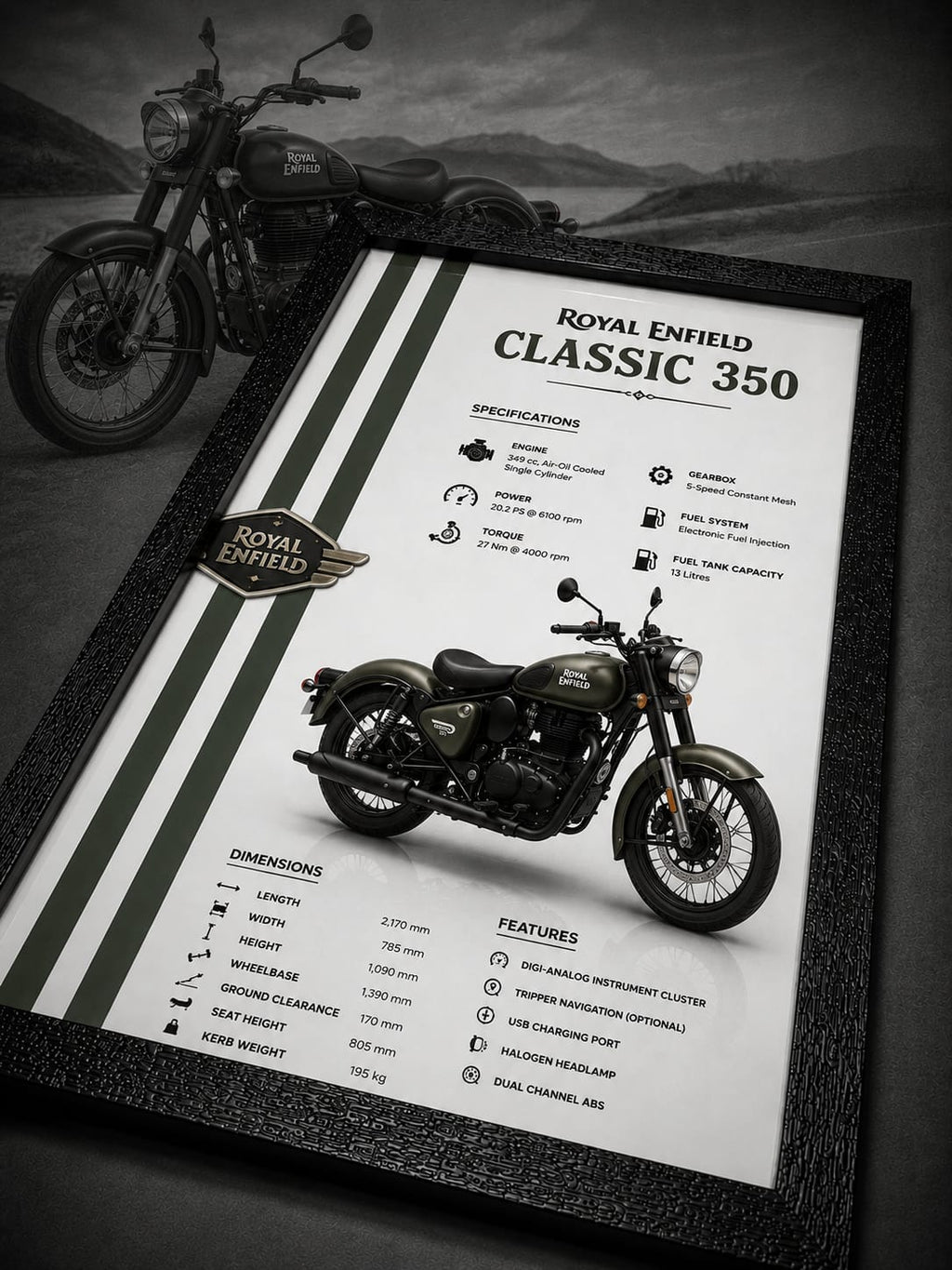Royal Enfield 350 3D Bike Frame