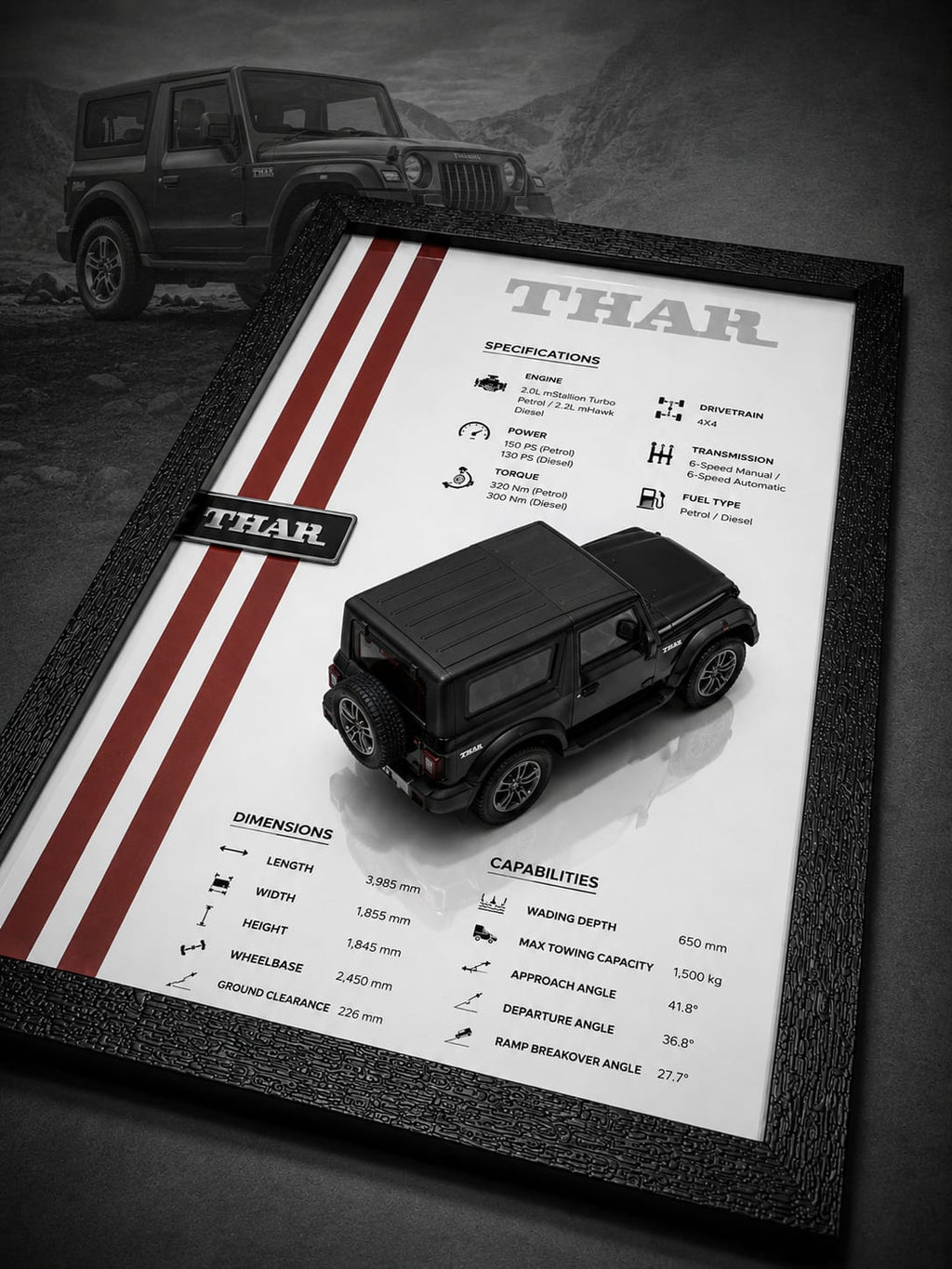 Mahindra Thar 3D Car Frame