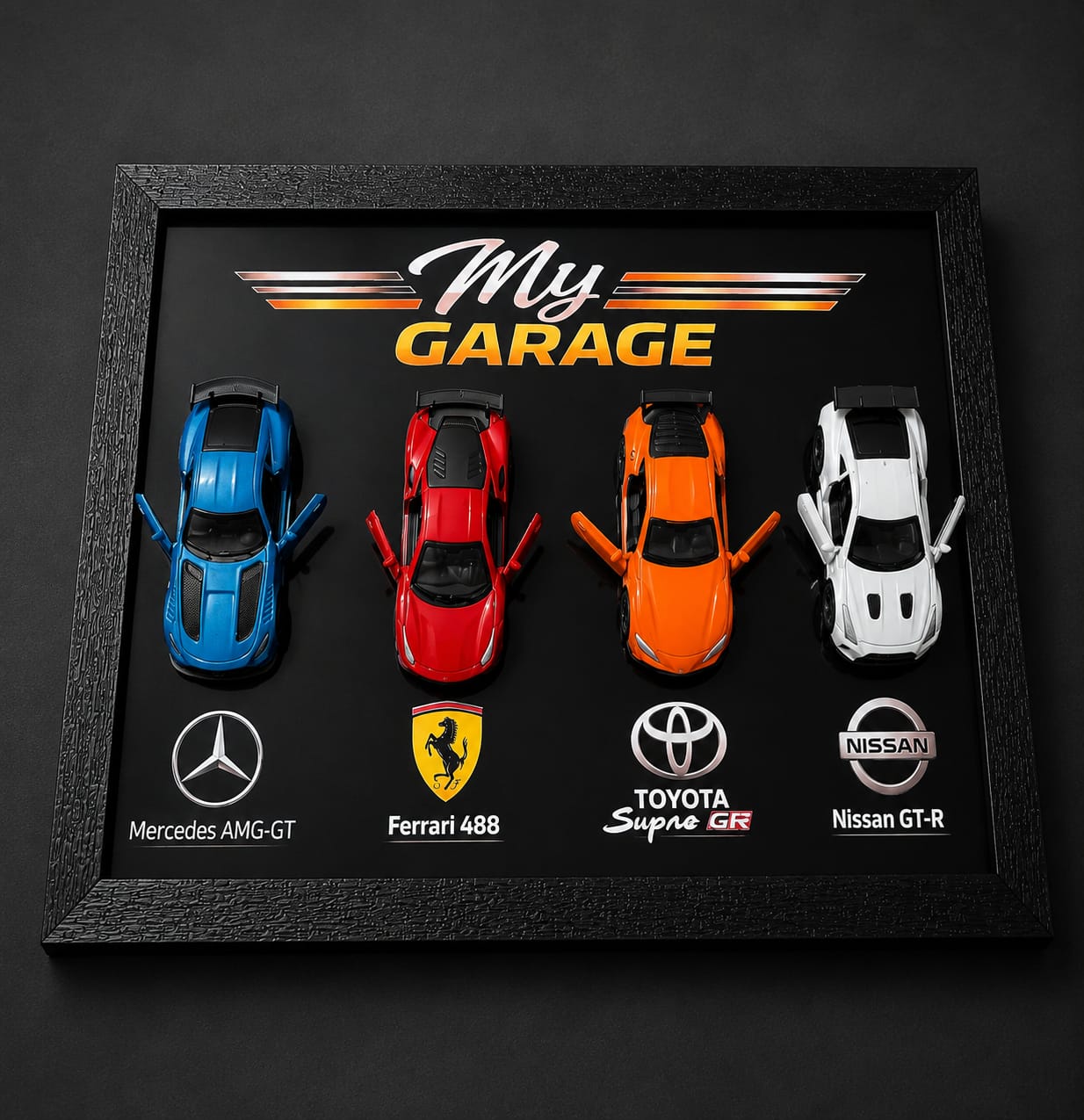 My Garage with 4 Cars 3D Frames