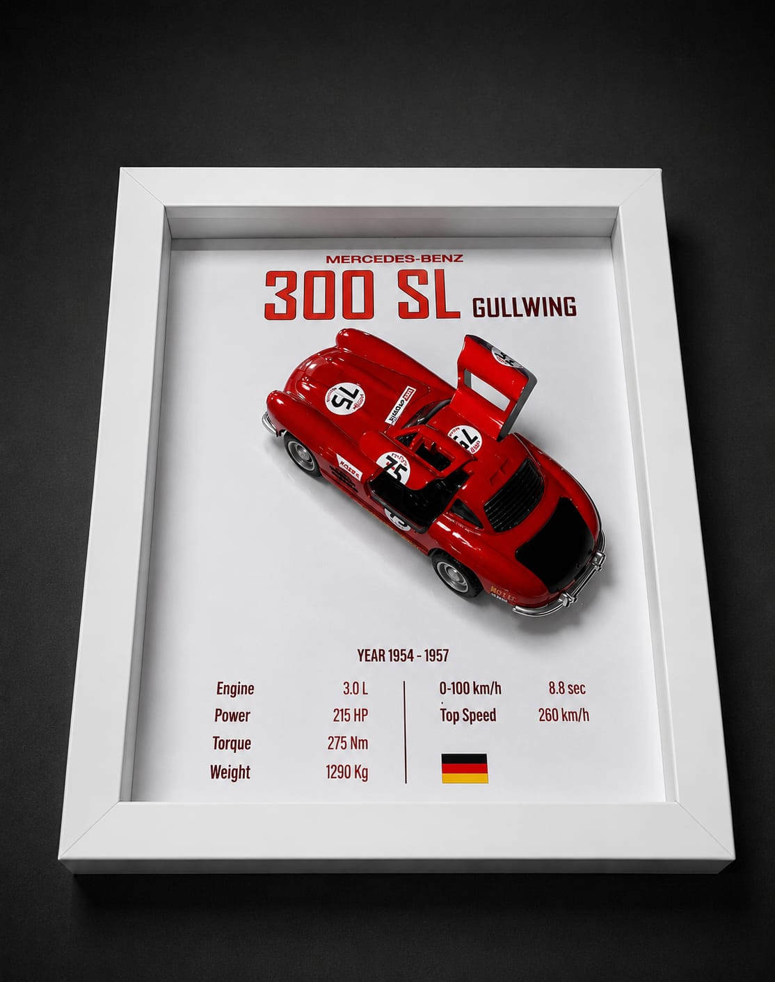Mercedes Benz 300SL 3D Car Frame