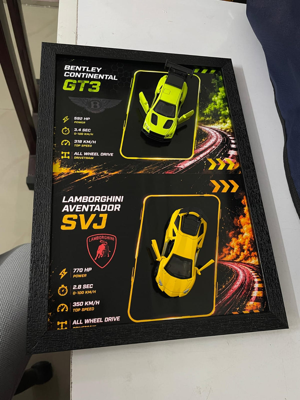 Bentley & Lamborghini Dual 3D Car Frame