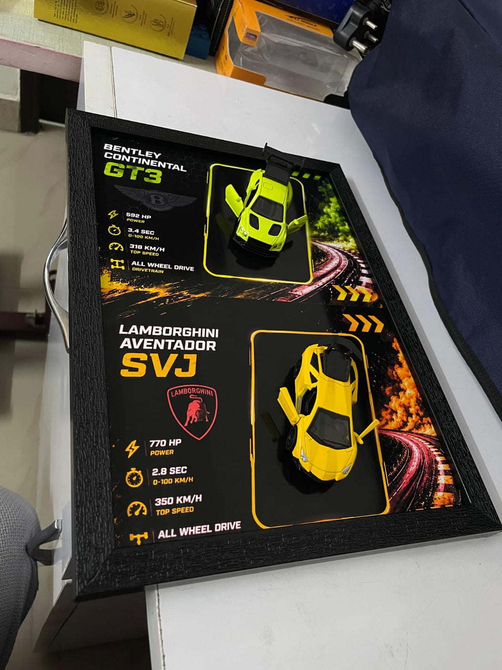 Bentley & Lamborghini Dual 3D Car Frame